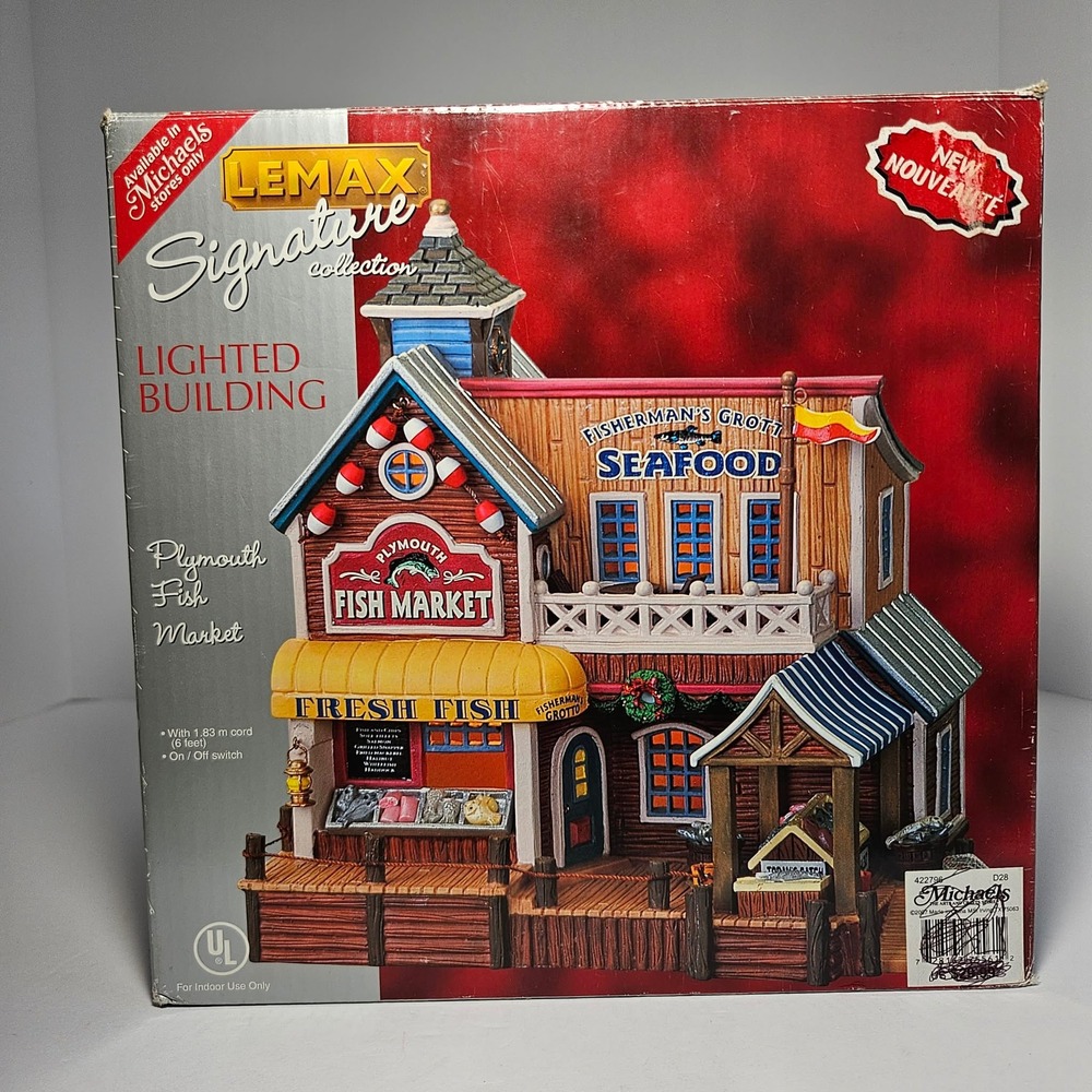 Lemax Signature Collection Plymouth Fish Market Lighted Building 75561 Michaels
